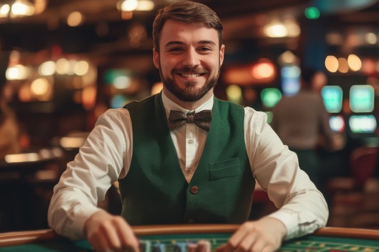 FFWS Indonesia multi-camera live blackjack table with dealer and side bets displayed